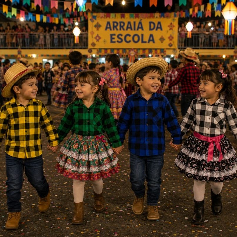 Camisa Xadrez Infantil Festa Junina Quadrilha Caip