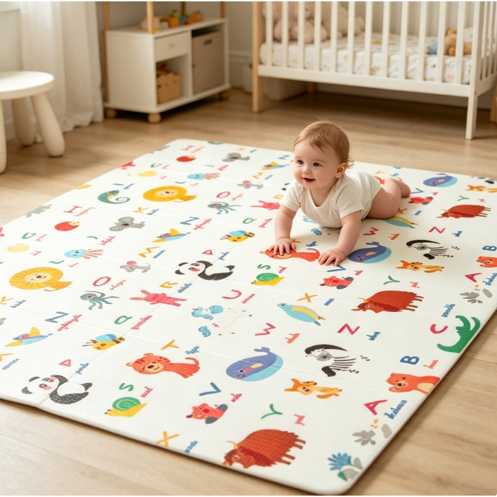 200x180cm Tapete Bebê Emborrachado Tatame Infanti