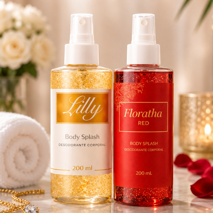 Kit 2 Body Splash Feminino Floratta Red e Lily Fra