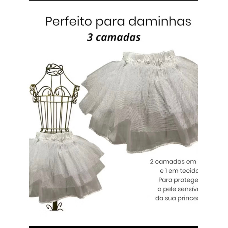 Saiote Festa Infantil Volume em Vestido Festa Beb�