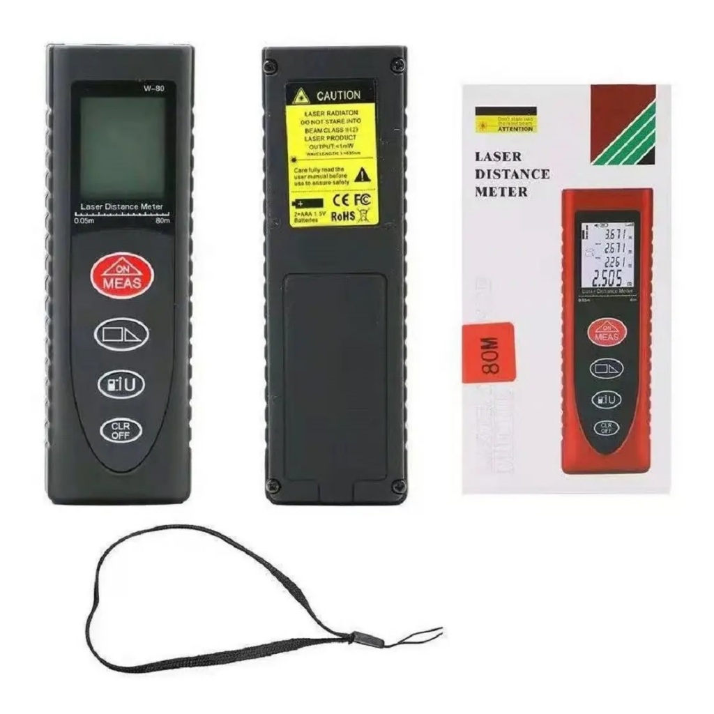 Trena Digital A Laser Até 80m – Medidor De 