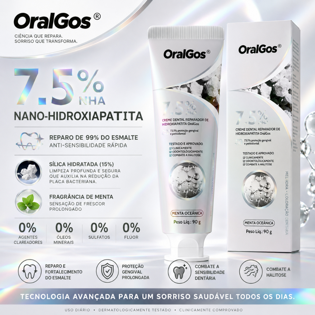 OralGos Creme Dental Reparador de Esmalte com Hidr