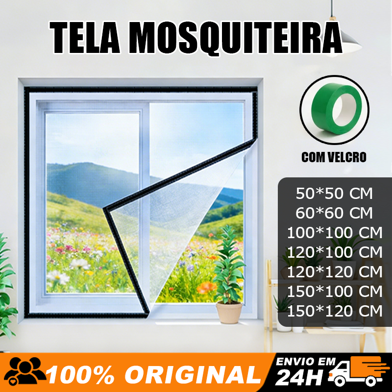 Tela Mosquiteiro para Janela e Porta com Velcro Fi