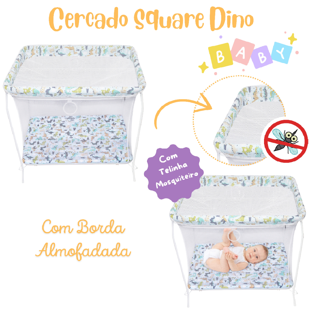 Cercadinho Infantil Dobrável Chiqueirinho Cercado