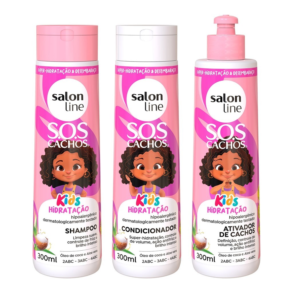 Kit Shampoo + Condicionador + Ativador de Cachos S