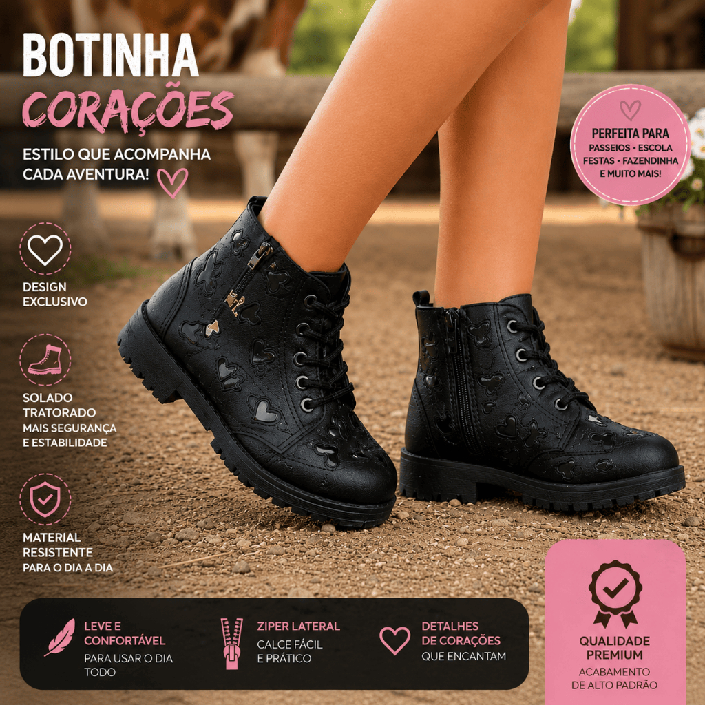 Botinha infantil antiderrapante impermeavel