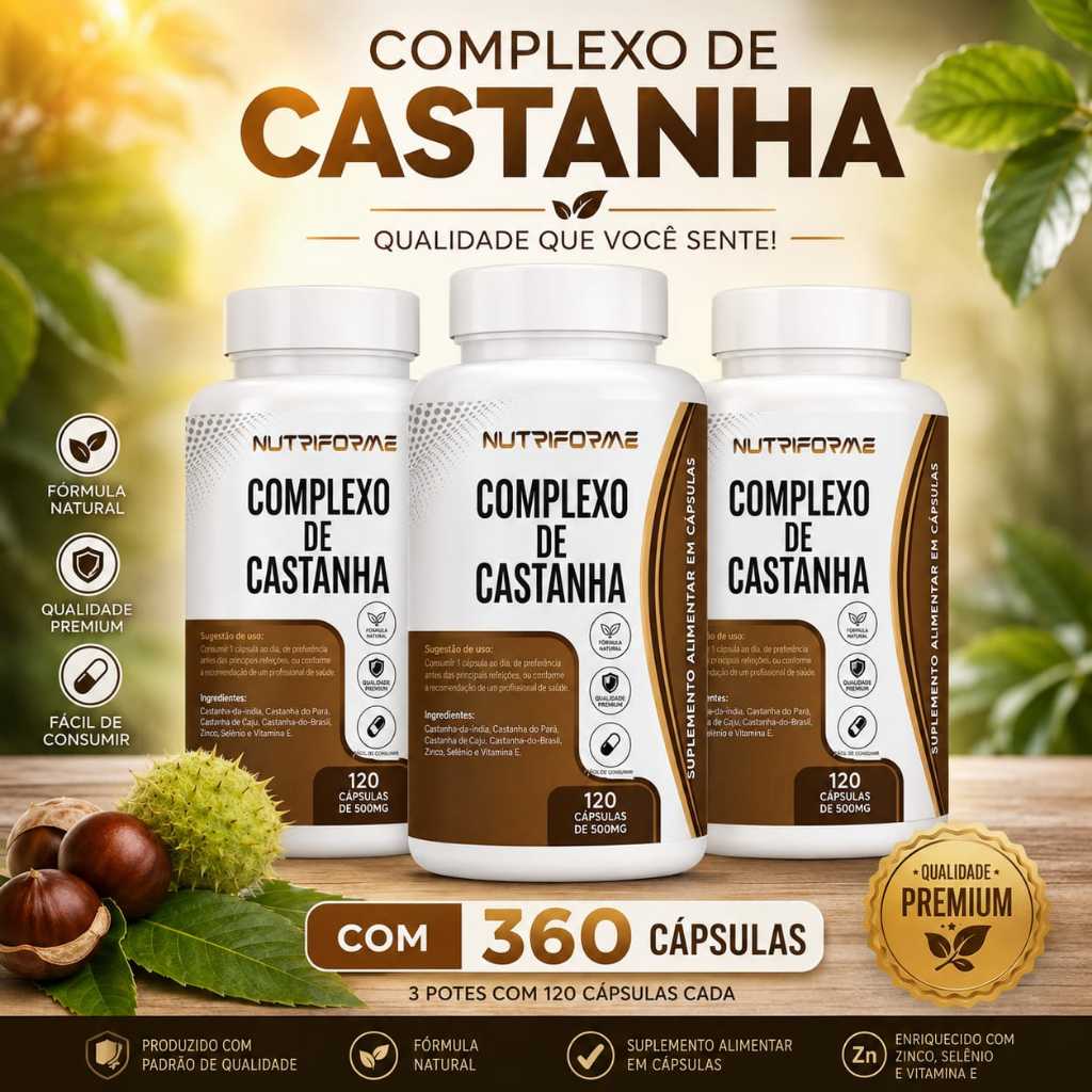 suplemento 120 cápsulas de complex castanha em p�