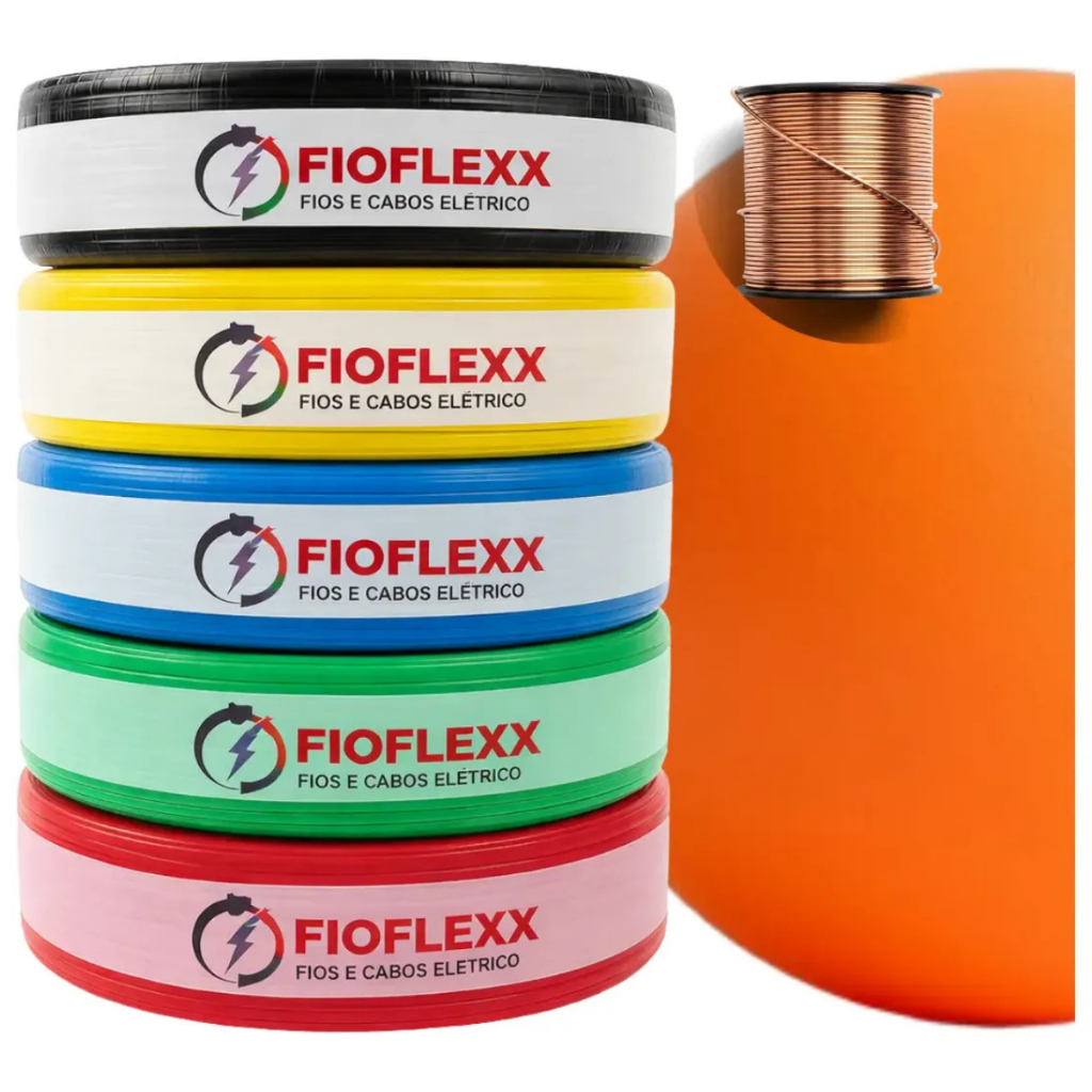 Fio Elétrico Cabo Flexível 4mm 100 Metros Cabo F