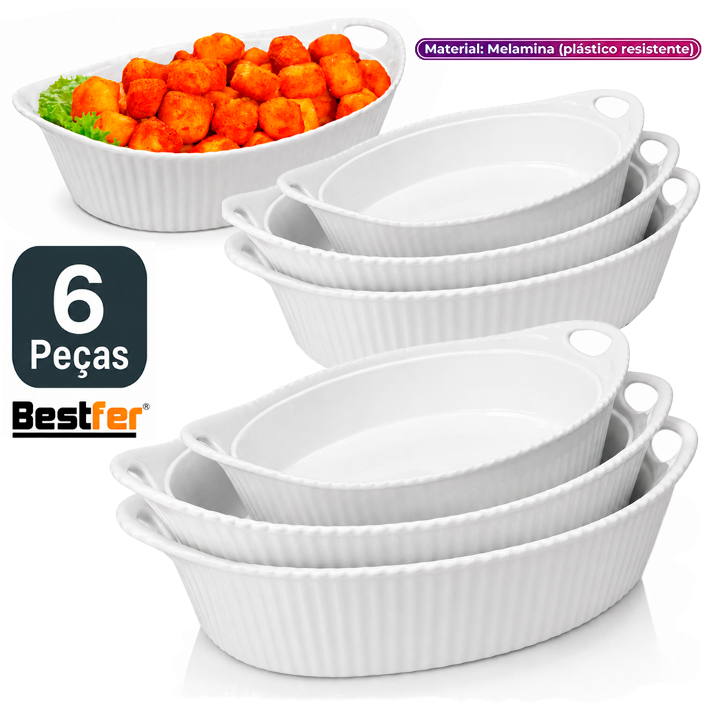 Conjunto Jogo de Travessas até 6 peças Oval em M