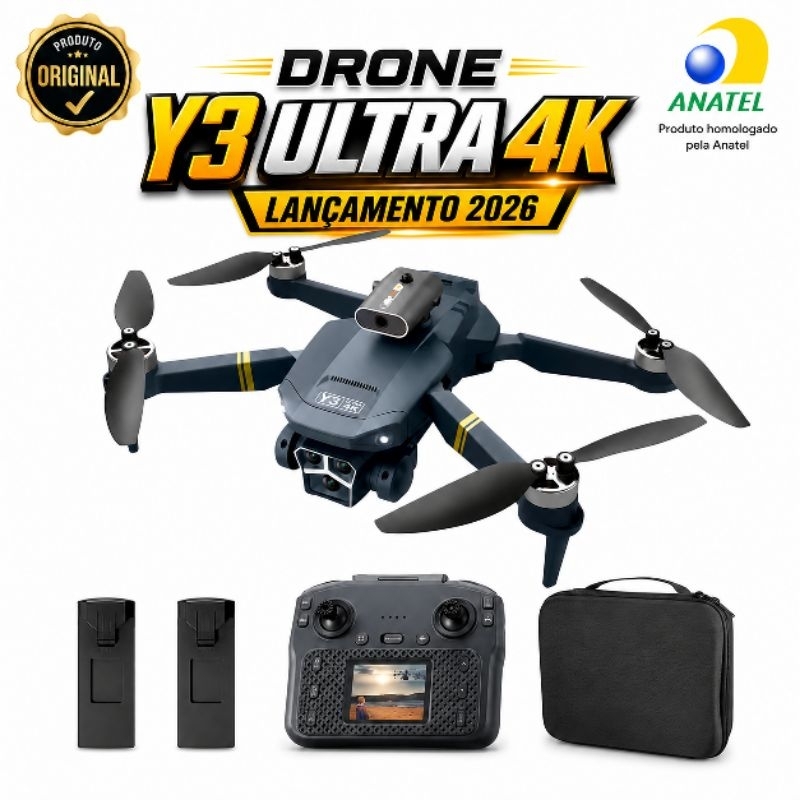 Drone Y3 Ultra Max 2 Baterias Sensor Obstáculos P