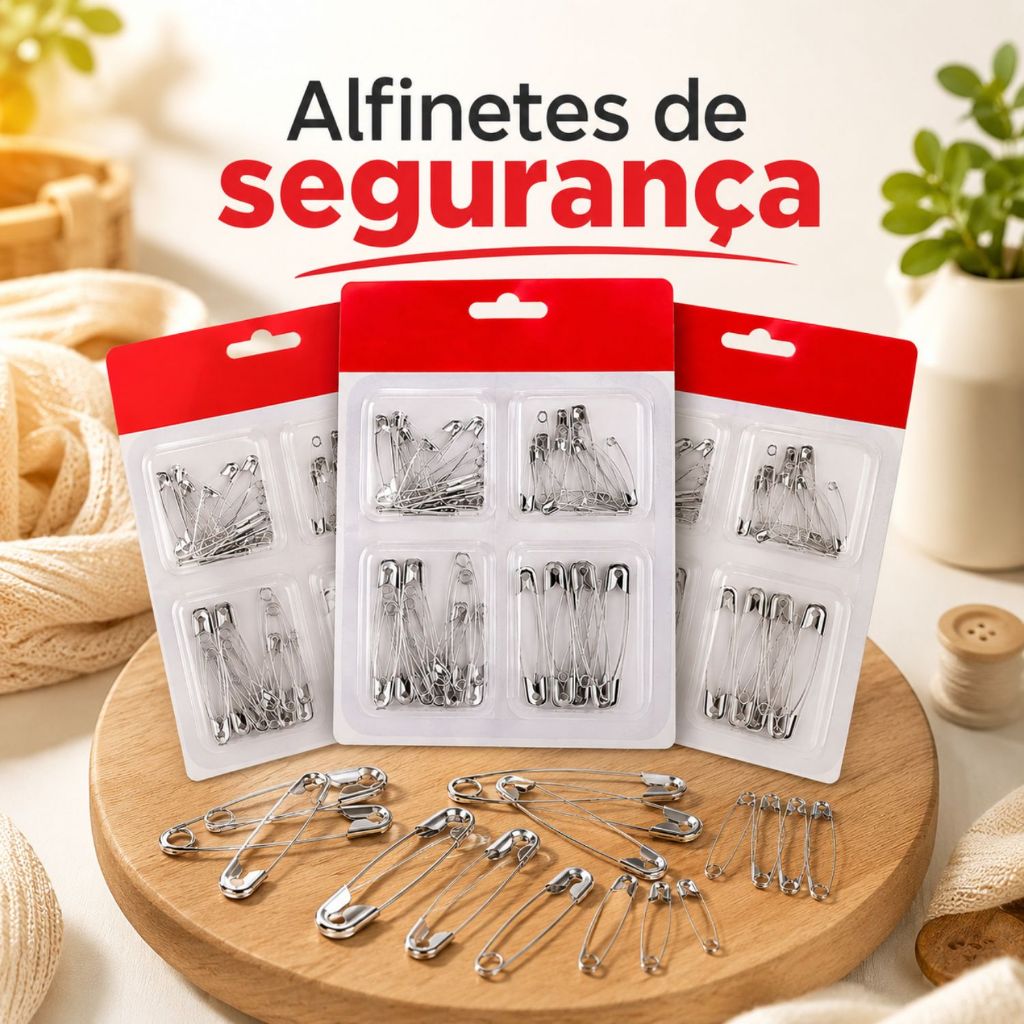 Kit Alfinete De Segurança Em 4 Tamanhos Costura F