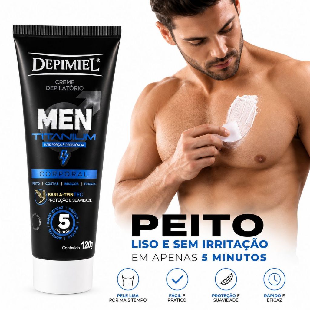 Creme Depilatório Depimiel Men Masculino 120g ESC