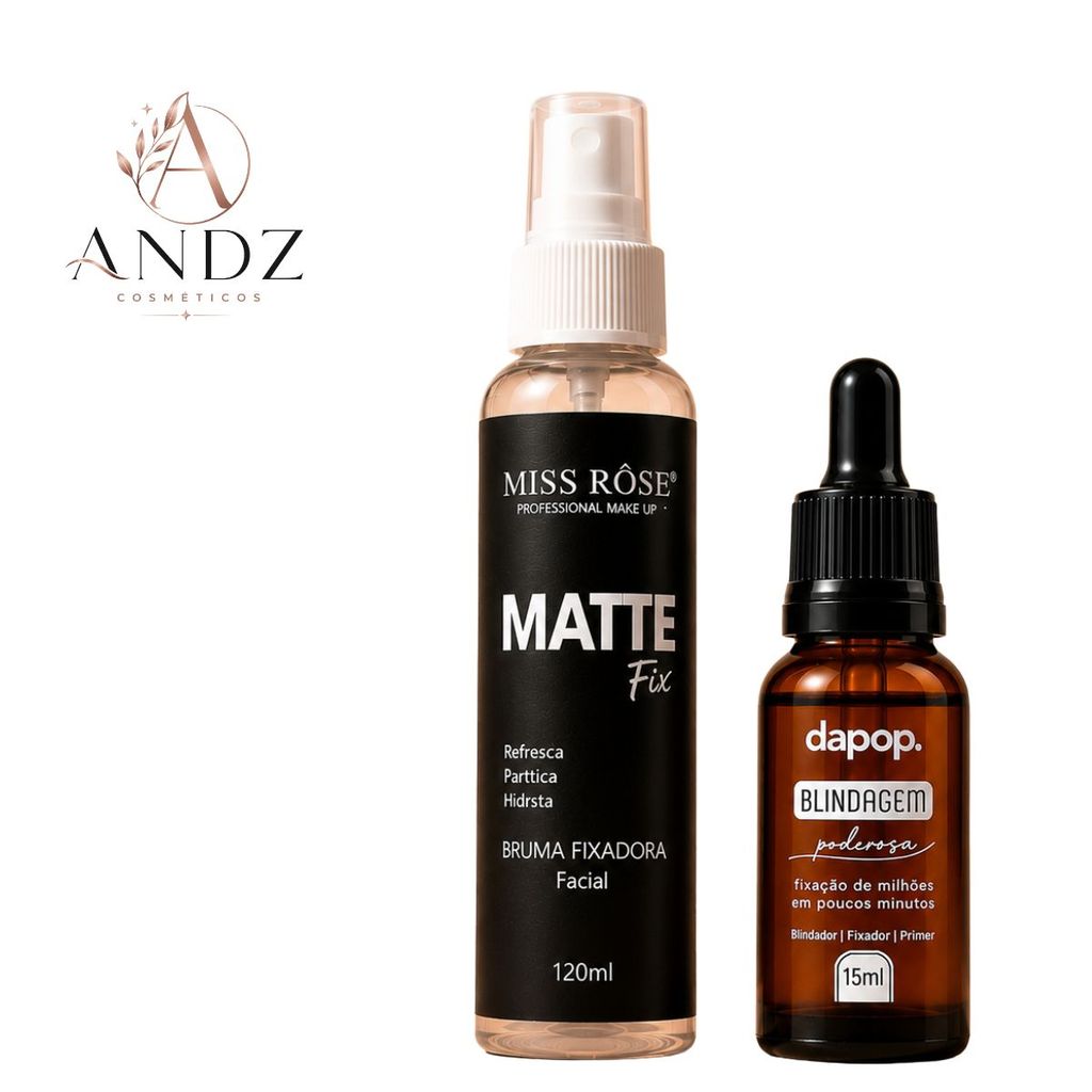 Kit Bruma Matte Miss Rose + Blindagem Dapop Primer
