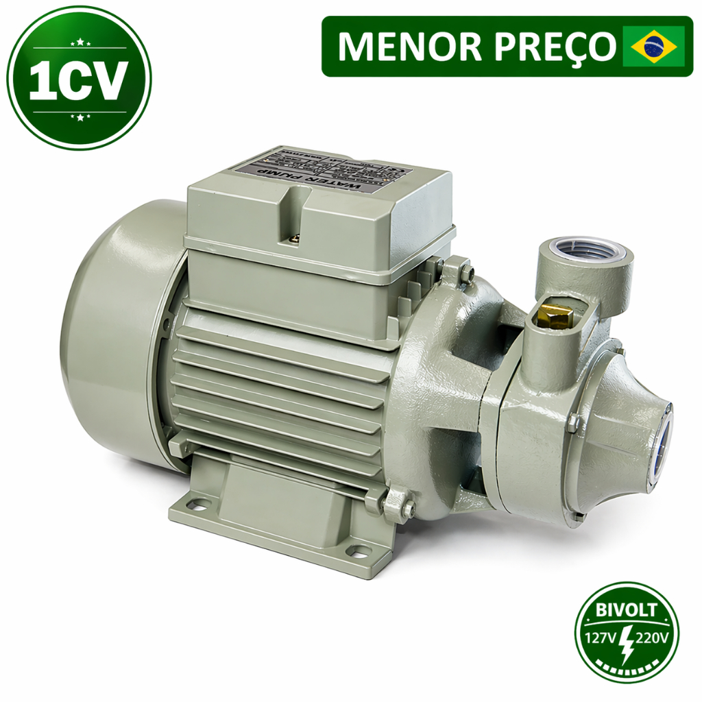 Bomba de Água Periférica 1cv Bivolt Motobomba 1h