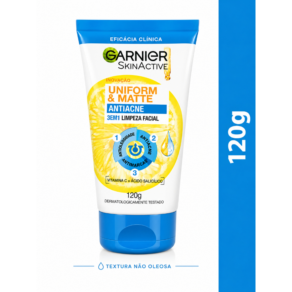 Sabonete Facial Garnier Antiacne Uniform E Matte 3