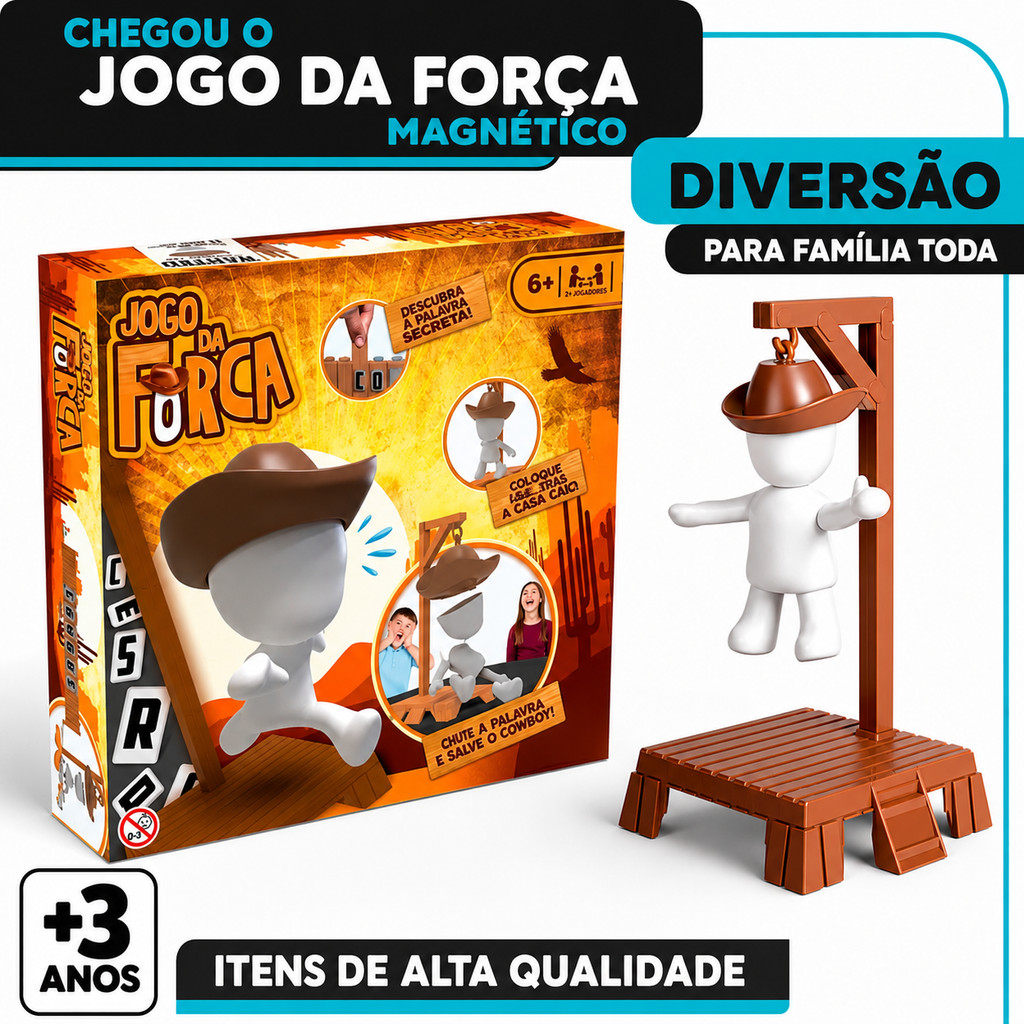 Jogo Da Forca Cowboy Magnetico Interativo Educativ