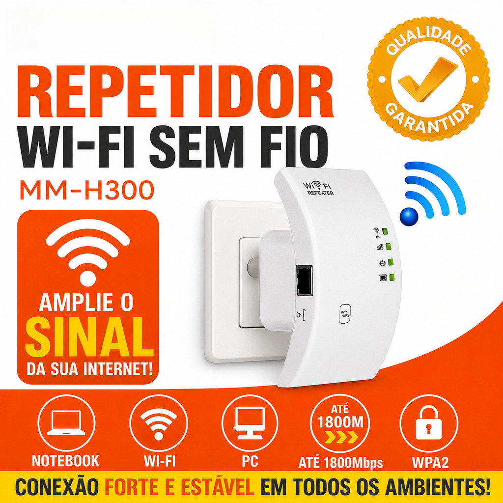 Repetidor WiFi Wireless MiniMen MM-H300 1800Mbps A