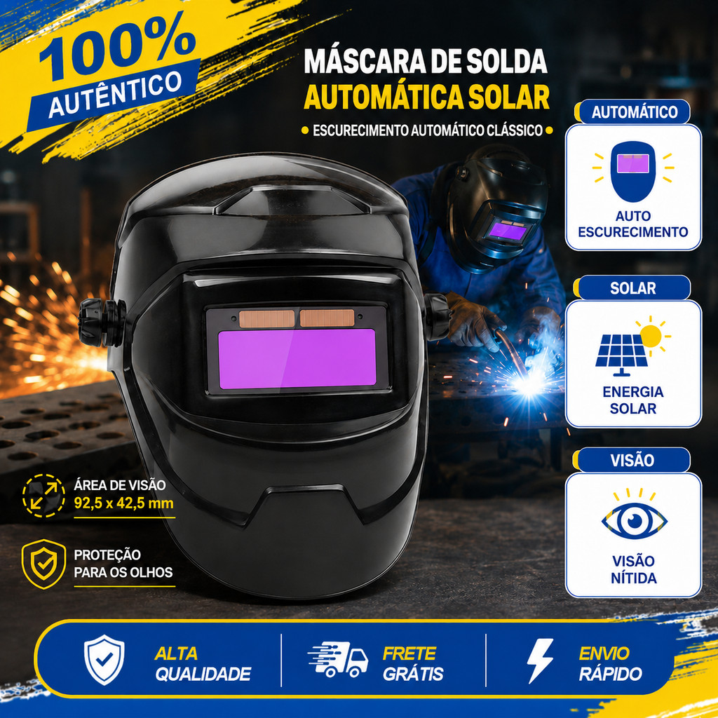 Máscara De Soldagem De Óculos Escurecimento Auto
