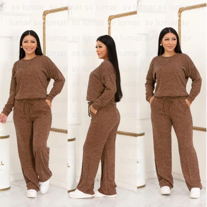 Conjunto Feminino Ribi Canelado Moda 2026