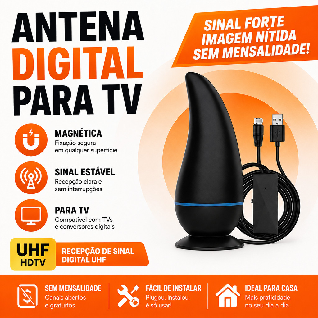 Antena Digital HDTV UHF com Sinal Estável LE-3094