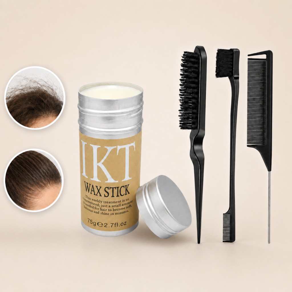 KIT Hair Wax Stick Bastão De Cera para Cabelo + P