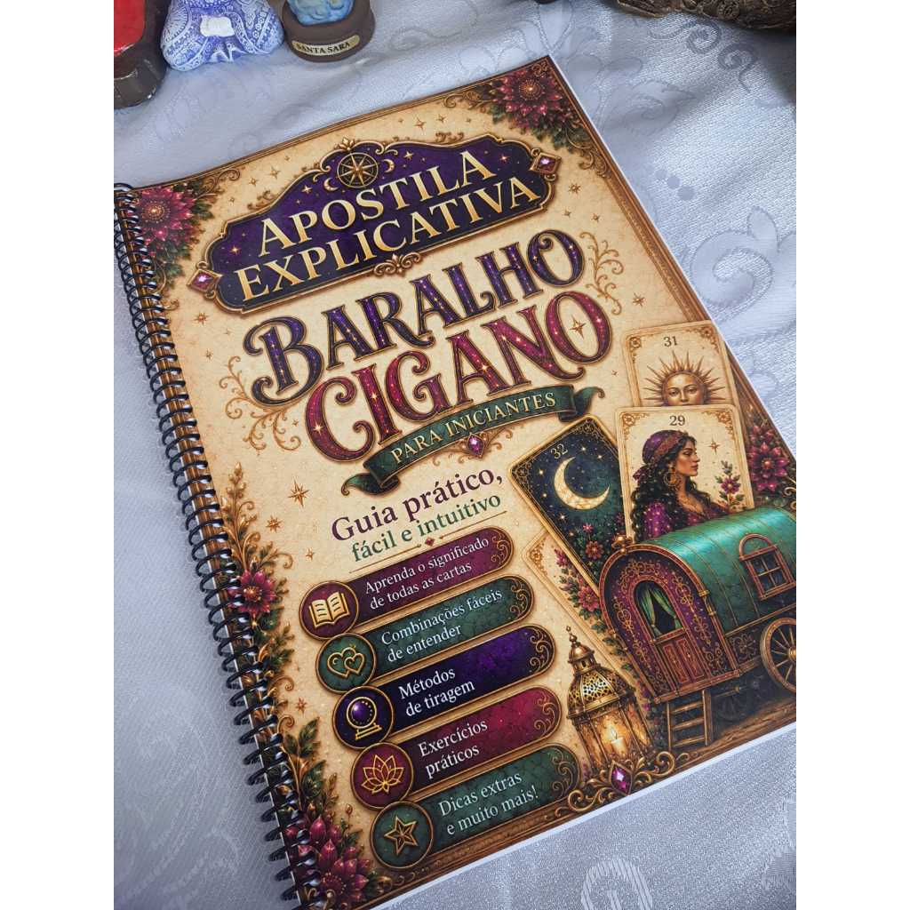 Apostila IMPRESSA Explicativa Baralho Cigano Para 