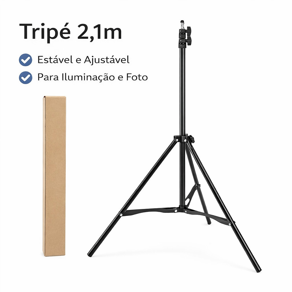 Pedestal Tripé Porta Banner 2,1m Ajustável Supor