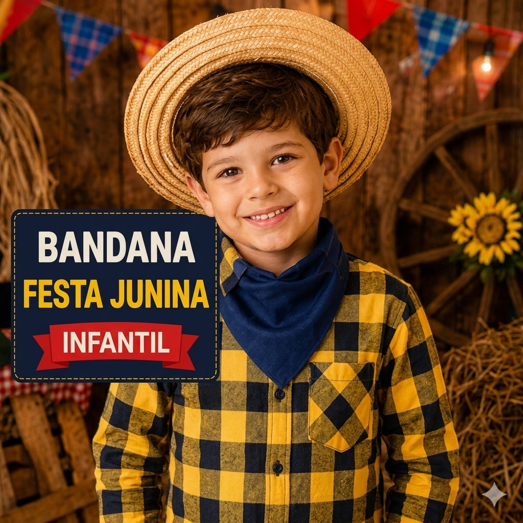 Bandana Festa Junina Infantil Tectel Lenço Caipir