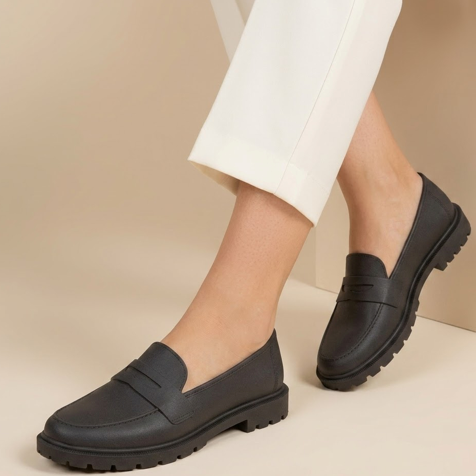 Mocassim Feminino Sapato Sapatilha Tratorada Casua