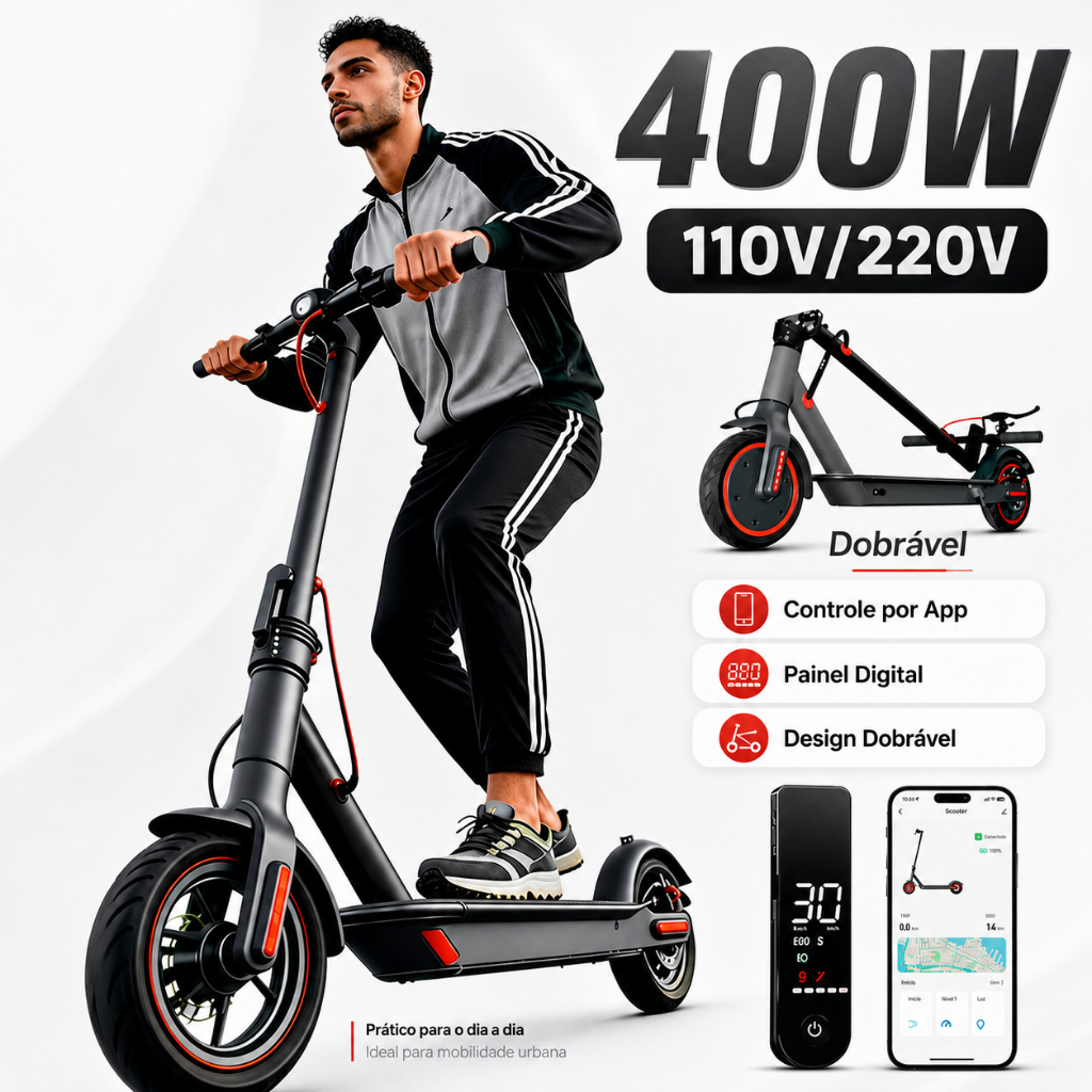 Electric Scooter Adult Scooter 400W 150KG Load Cap