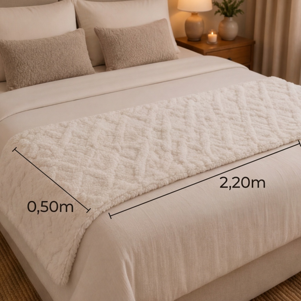 Peseira Flannel Premium Luxo 0,50×2,20 Toque 