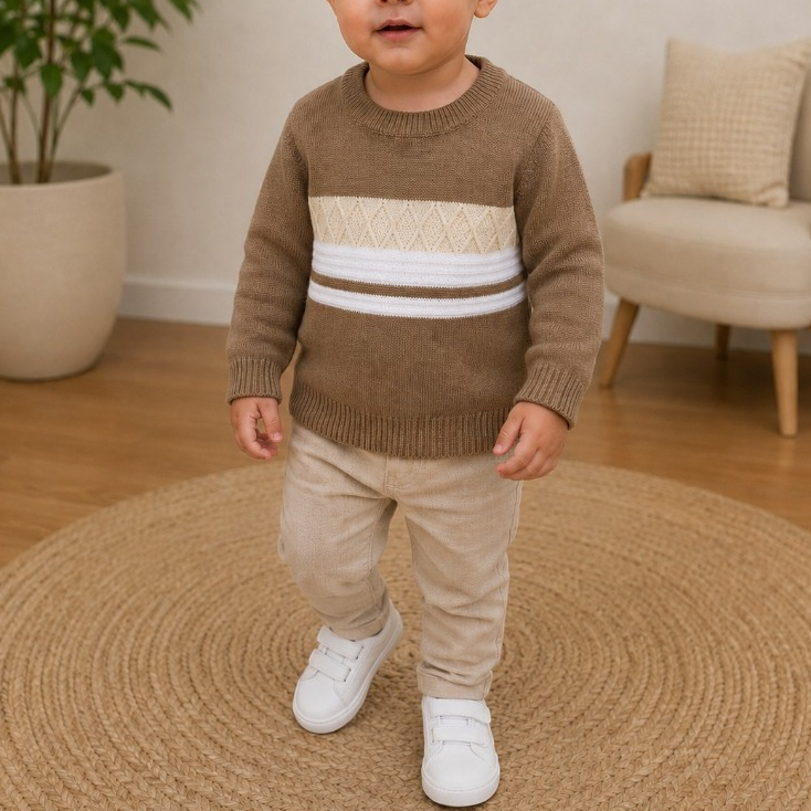 Suéter Infantil Menino 1 a 3 anos Quentinho Listr