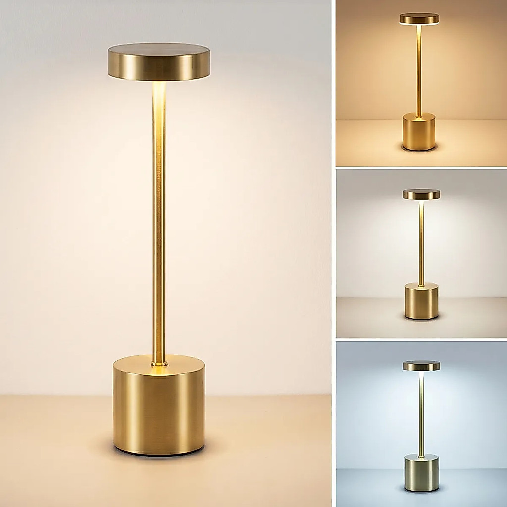 Luminária Mesa 3 Cores Abajur Led Dimerizável Re