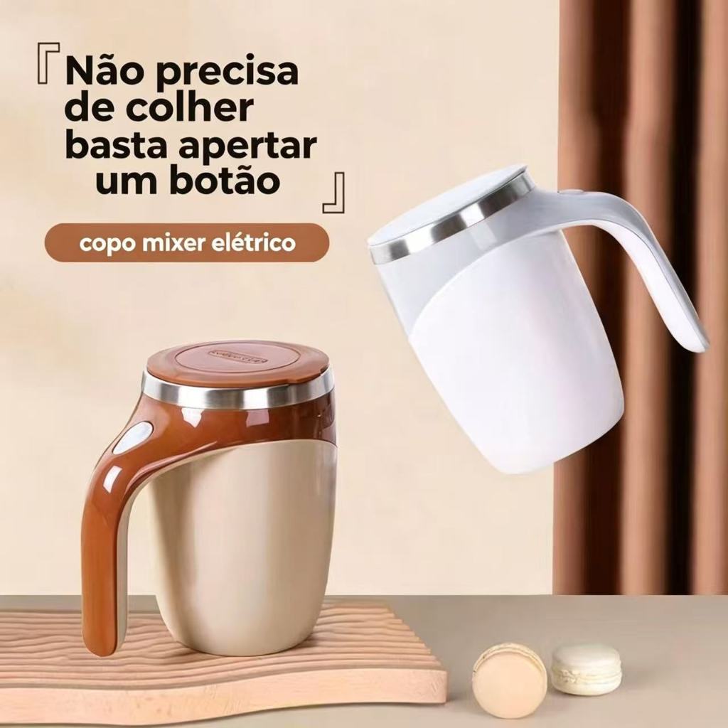 Caneca Misturadora Automática Elétrica USB Bater