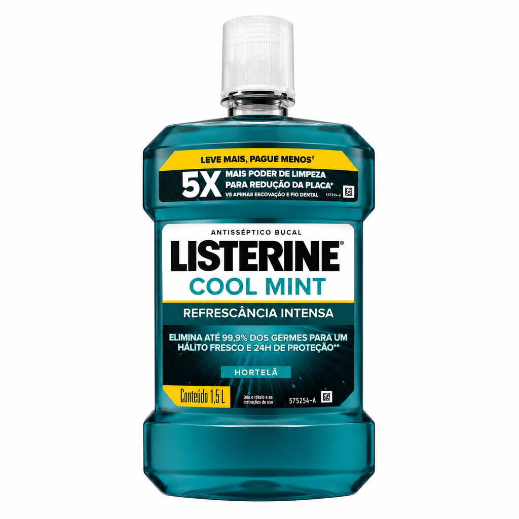 Listerine Cool Mint Hortelã 1,5L Antisséptico Bu