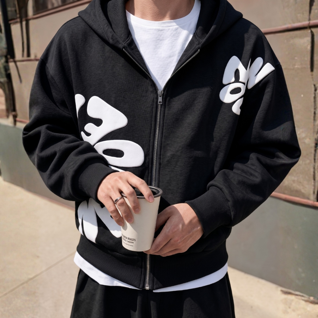 Moletom Streetwear Zip Ziper Flowers Forever Moda