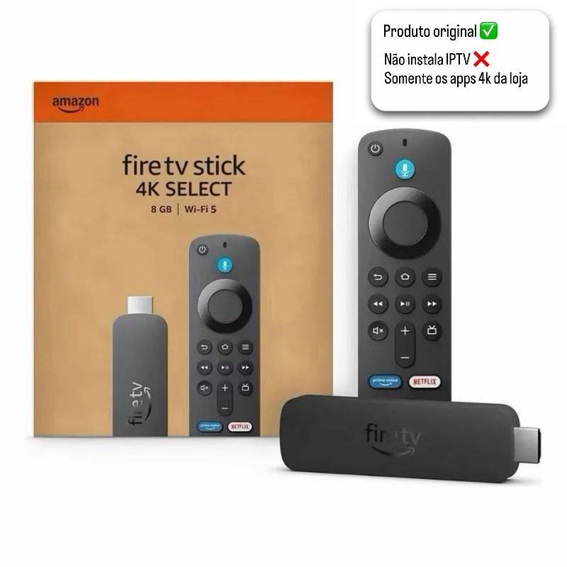 Amazon Fire Tv Stick 4k Select 8gb com Alexa e Con