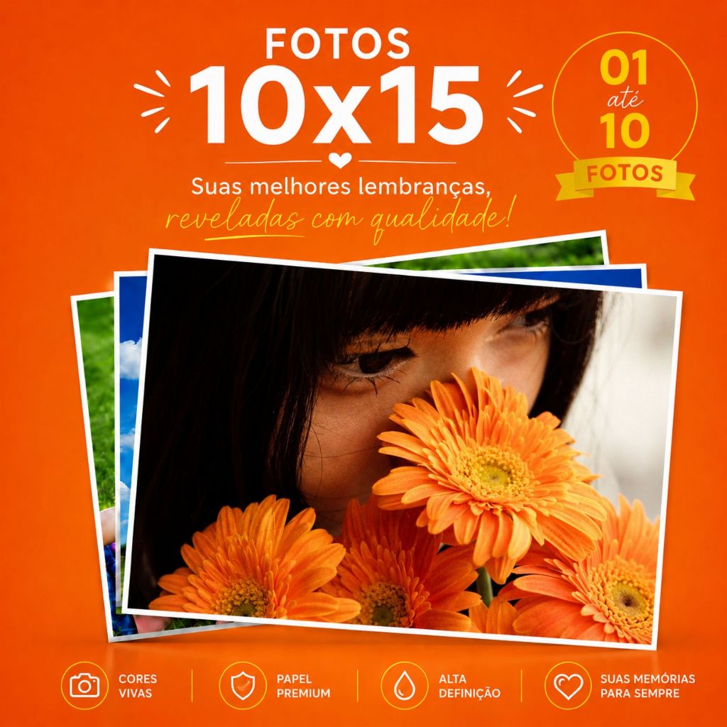 Revelação de Fotos 10×15 | Kit Personalizad