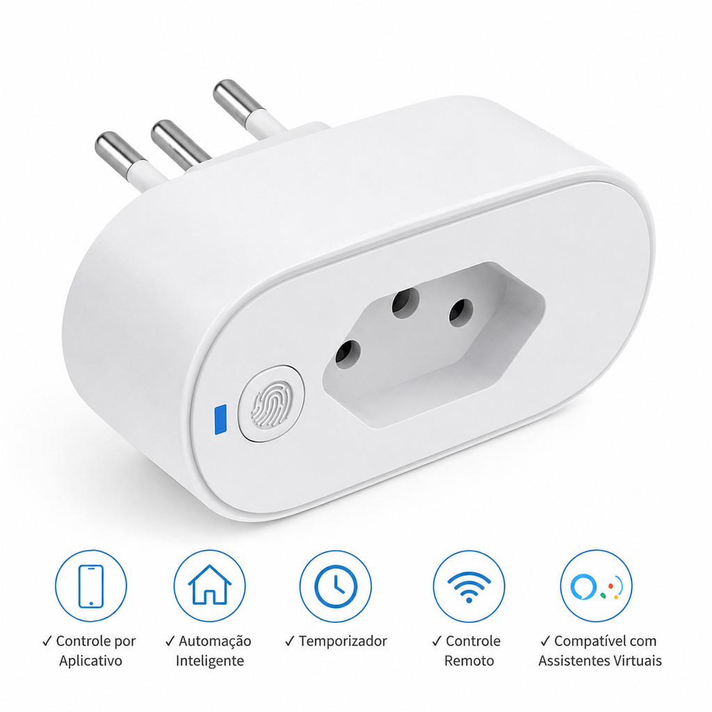 Tomada Inteligente WiFi Smart Plug Padrão Brasile