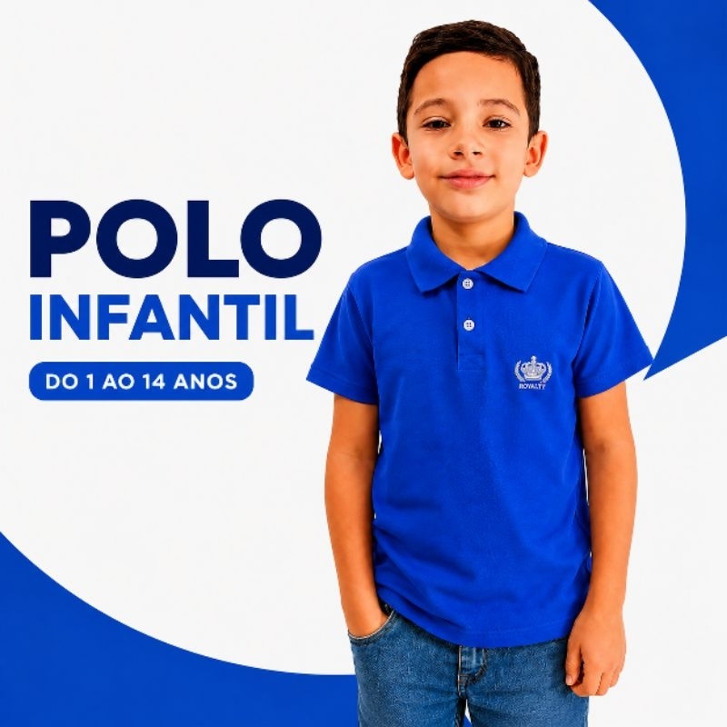 Camisetas gola polo infantil menino 100 % algodão