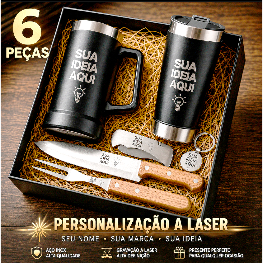Monte seu Kit Personalizado dia dos Pais, Caneca d