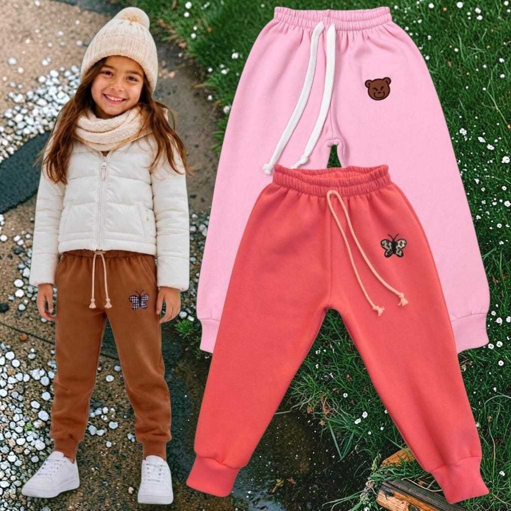 kit 2 Calça Inverno Menina Infantil Moletom Flane