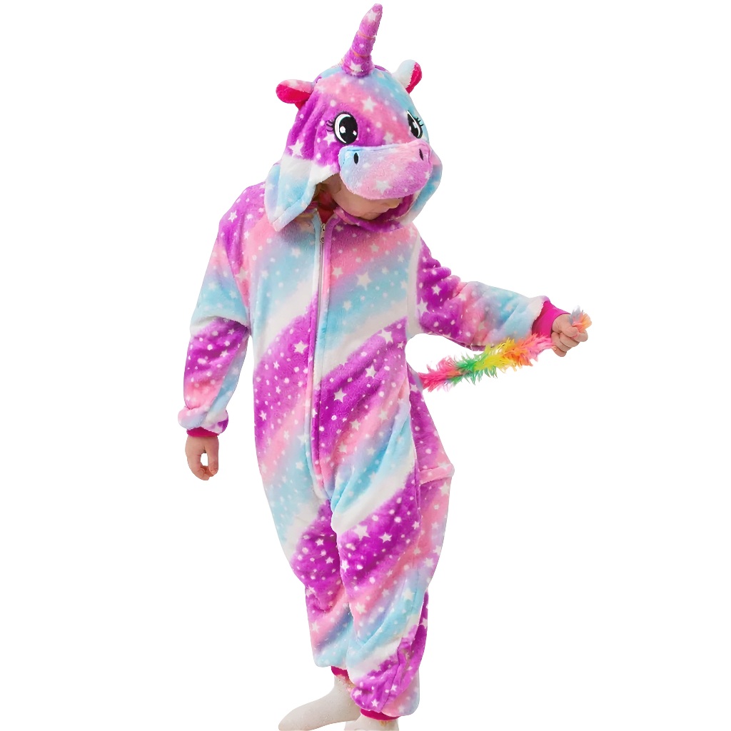 Pijama Macacão Unicórnio Kigurumi Menina Cosplay