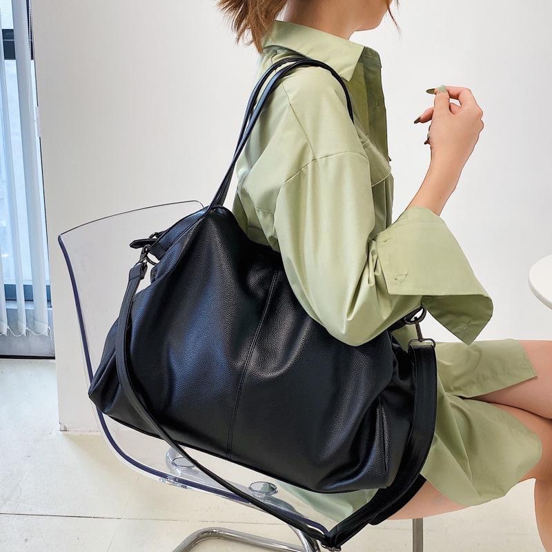 Bolsa Feminina Grande  Couro Pu  Impermeável Esco
