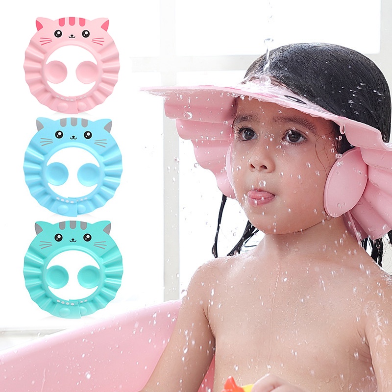 Banho Do Bebê Touca De Banho Chapéu Lavagem Cabe