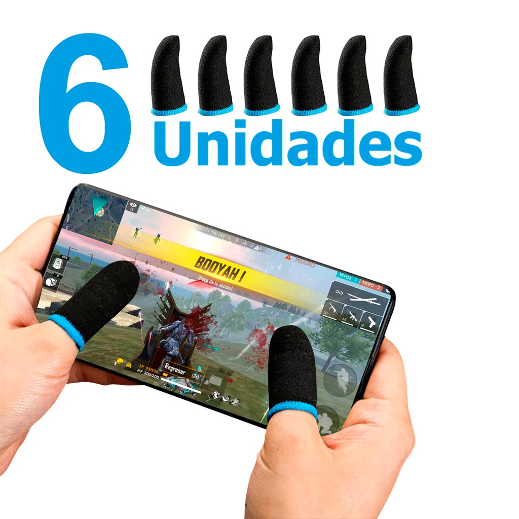 6 Unidades de Luva de Dedo Anti-Suor Para Celular 