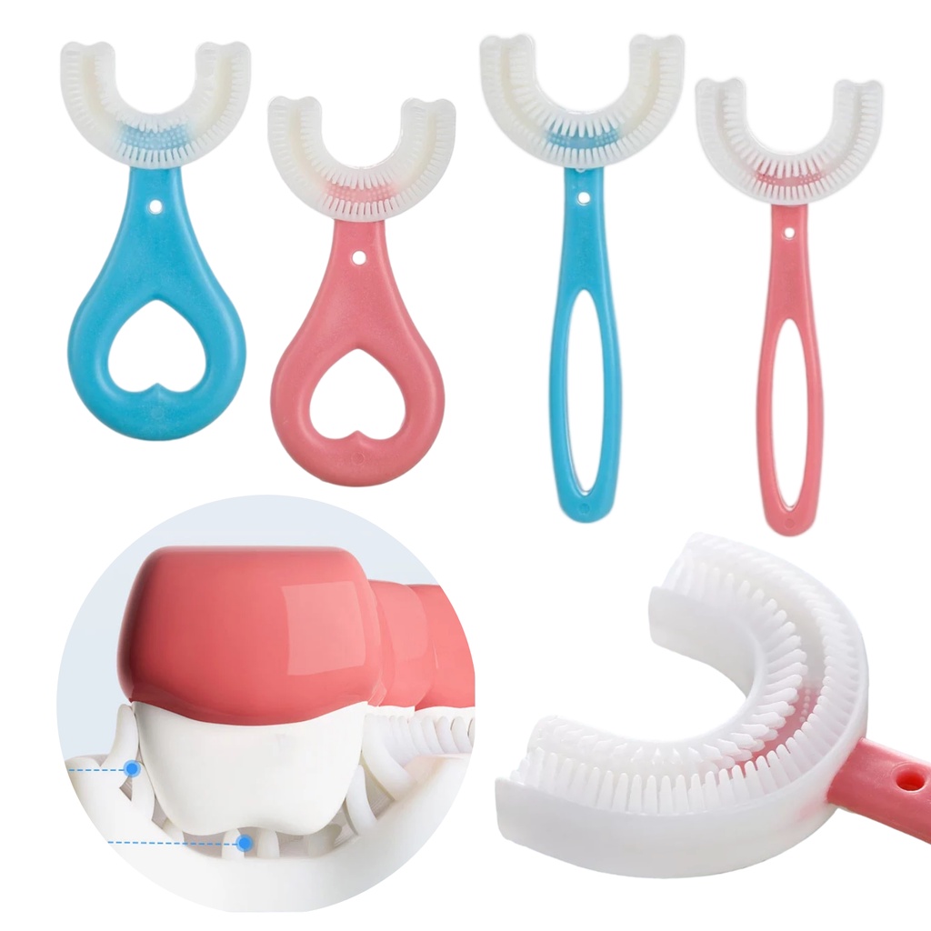 Escova De Dentes Para Bebês Crianças 360 Graus E