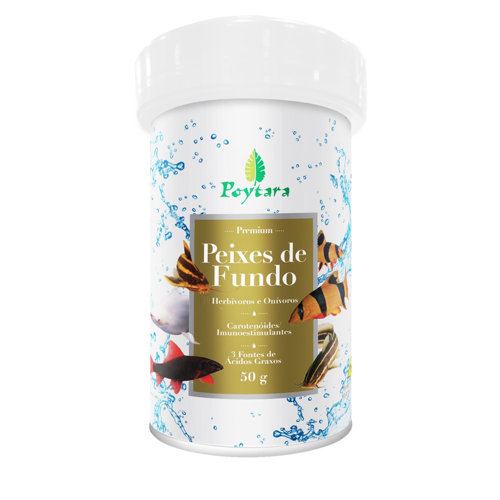 Raçao Peixes De Fundo Poytara 50g  Cascudo Botia 