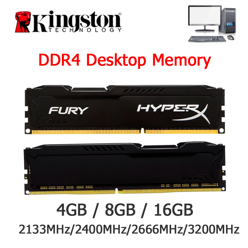 1PCS Kingston HyperX FURY 8GB 16GB DDR3 DDR4 1600M