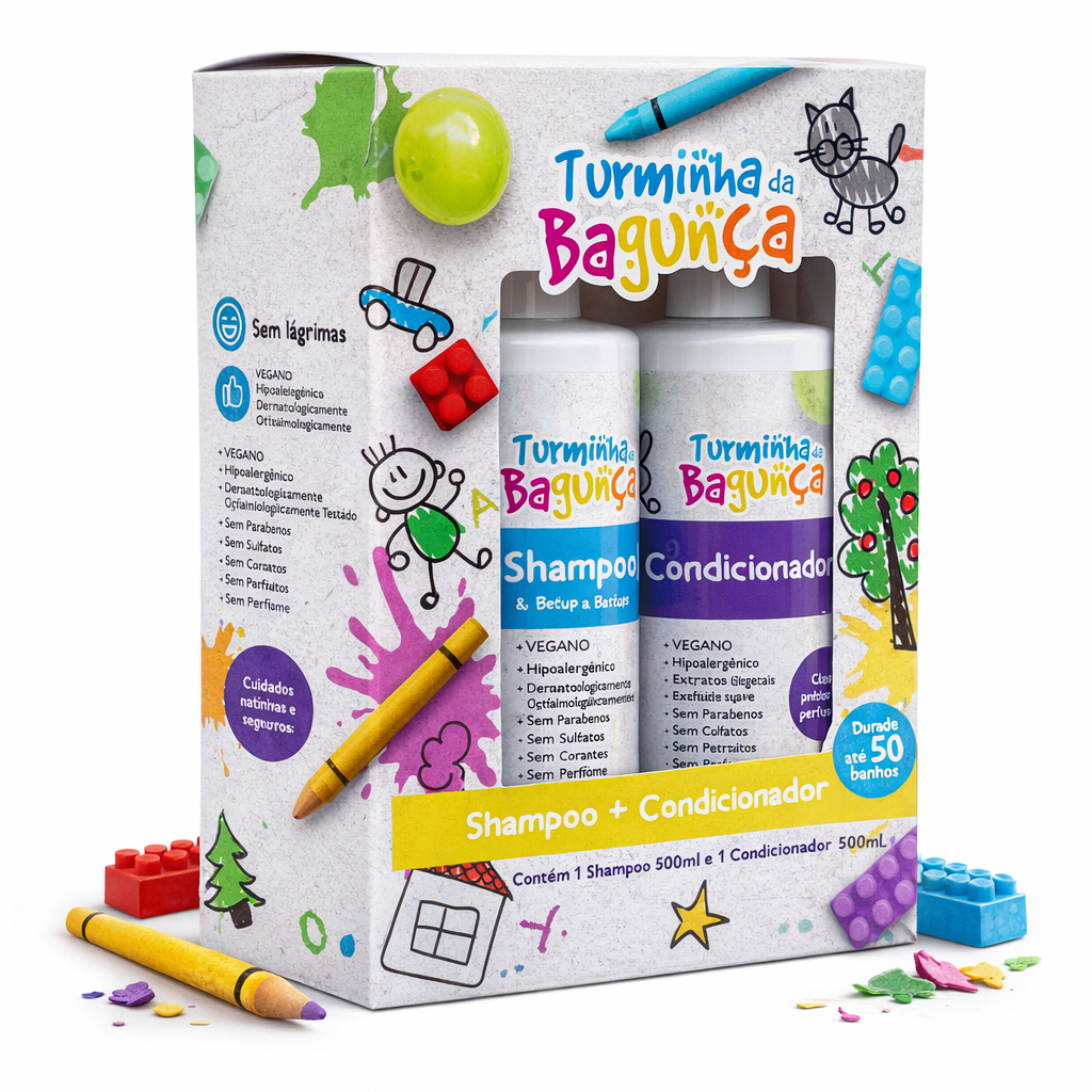 Kit Infantil Shampoo e Condicionador Turminha da B